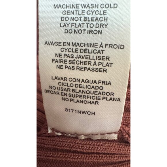 2/$30 NWT WAYF M Ribbed Knit Midi Bodycon Dress Tie Waist Deep Mauve - Picture 11 of 14